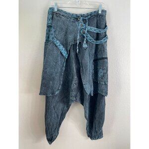 Himalaya Handmade Womens S/M Harem Pants Drop Crotch Boho Baggy Hippie